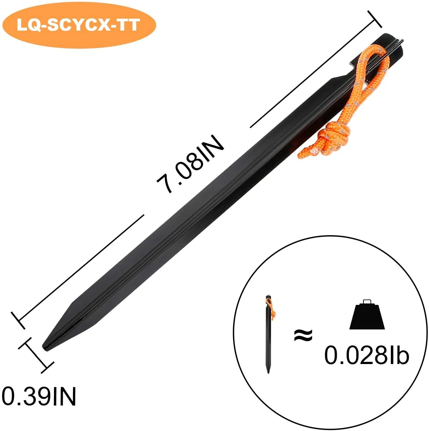 10 Pack Tent Stakes Heavy Duty, Aluminum Tent Stakes Pegs, Metal Tent Spikes, Ground Pegs with Reflective Pull Ropes, Triangular Tent Pegs, Heavy Duty Tent Stakes Nail, Tent Nail Camping Stakes