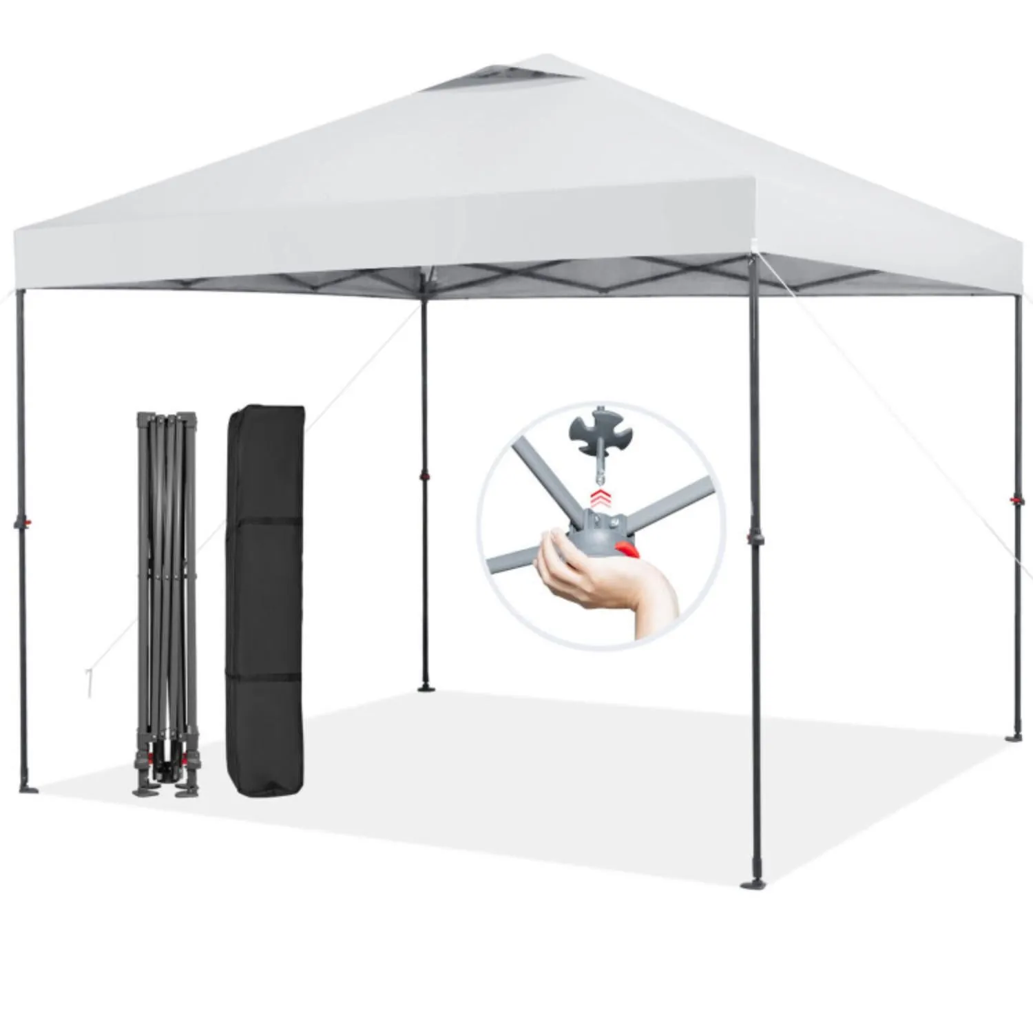 10 x 10 Feet Foldable Outdoor Instant Pop-up Canopy with Carry Bag-Blue