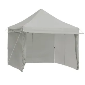 10 x 10 Feet Pop up Gazebo with 4 Height and Adjust Folding Awning-Gray