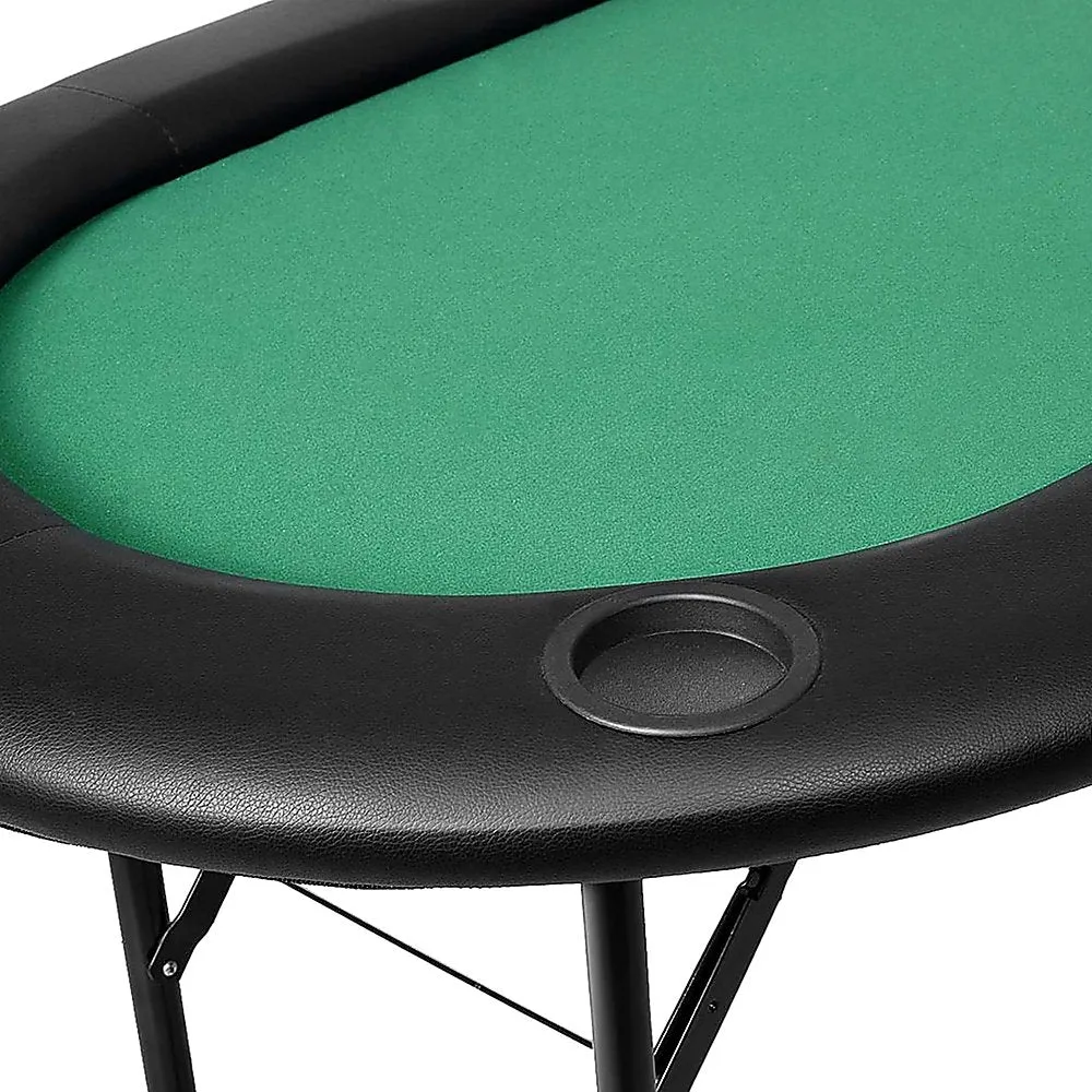 185cm 8 Player Folding Poker Blackjack Table with Cup Holder