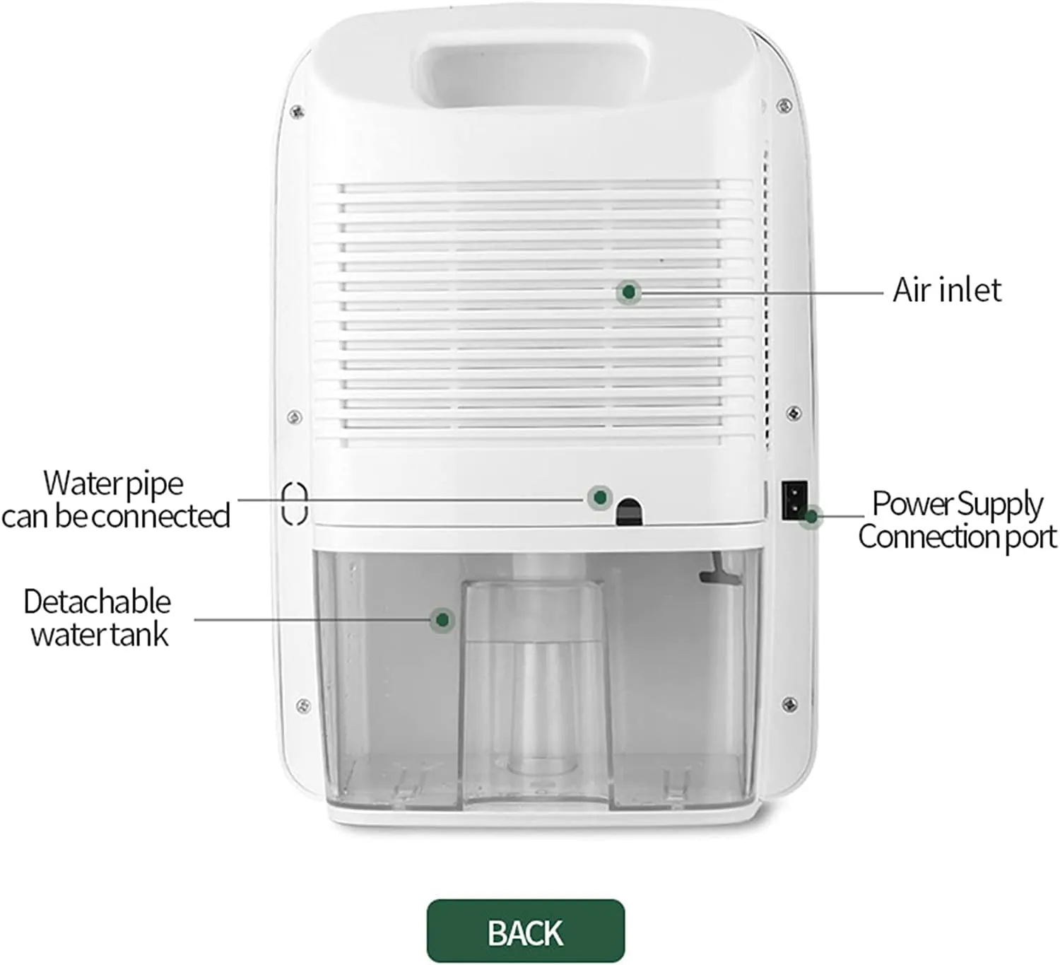 2.5L Dehumidifier Home Air Dryer Damp Moisture Free Bedroom Dehumidifier Remote 2.5L Mini Space Dehumidifier Air Dryer Damp Moisture Free with Timing Function Dehumidifier Air Dryer