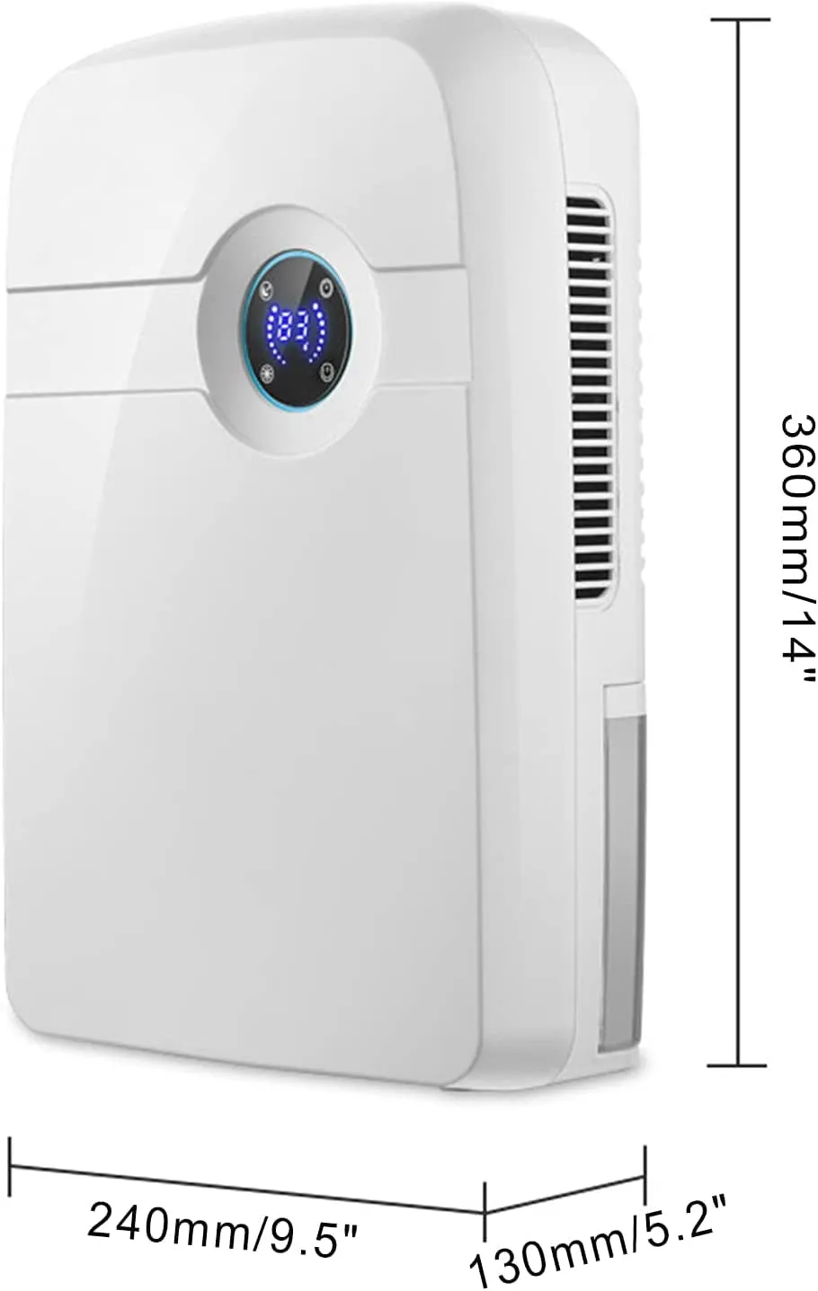 2.5L Dehumidifier Home Air Dryer Damp Moisture Free Bedroom Dehumidifier Remote 2.5L Mini Space Dehumidifier Air Dryer Damp Moisture Free with Timing Function Dehumidifier Air Dryer