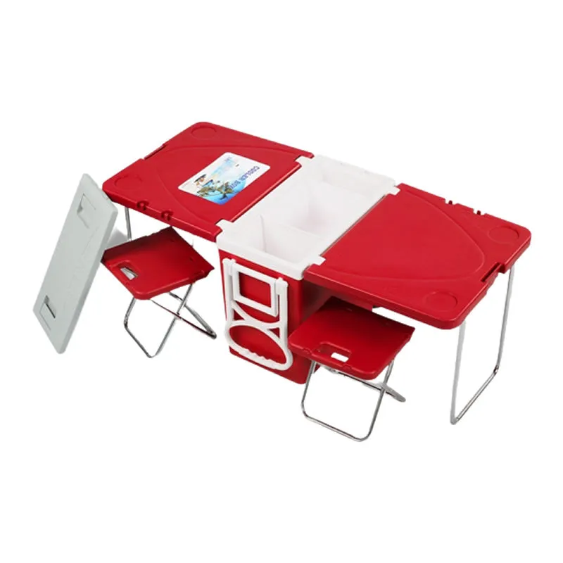 28 Liter Cooler Box Folding Table Chair Set Coola-Box28 Red