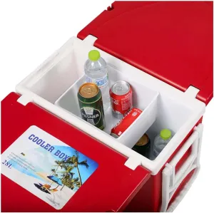 28 Liter Cooler Box Folding Table Chair Set Coola-Box28 Red