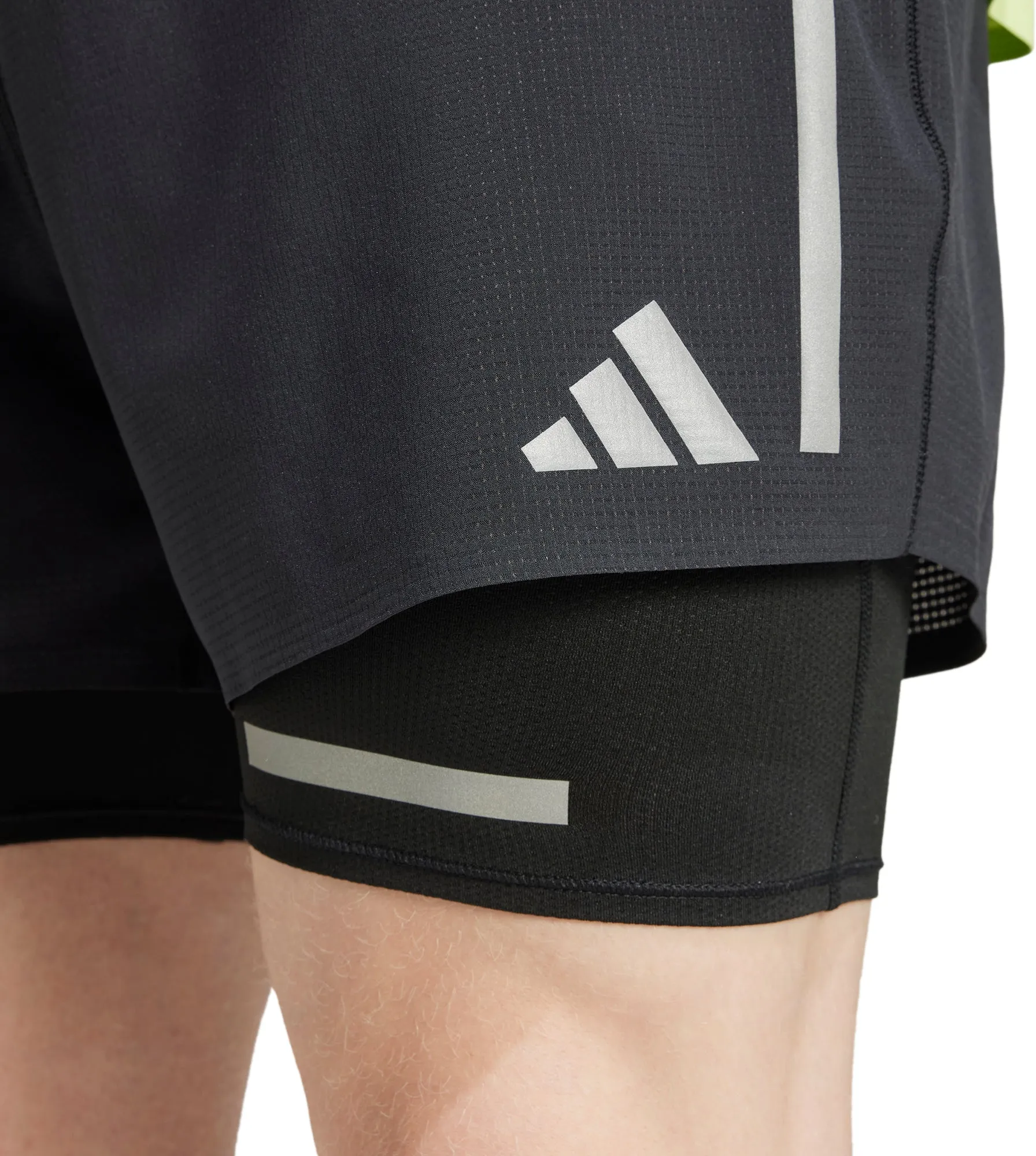 adidas Ultimate Reflective 2 In 1 Mens Running Shorts - Black