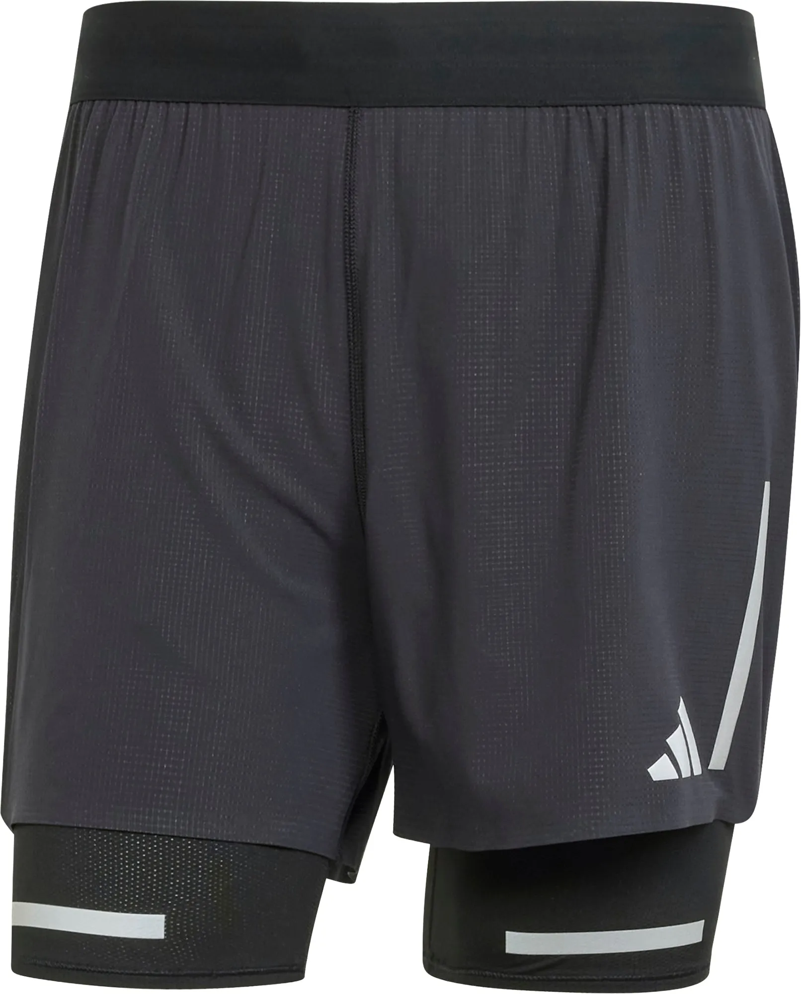 adidas Ultimate Reflective 2 In 1 Mens Running Shorts - Black