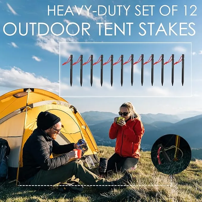Aluminum Tent Stakes, 12-Pack