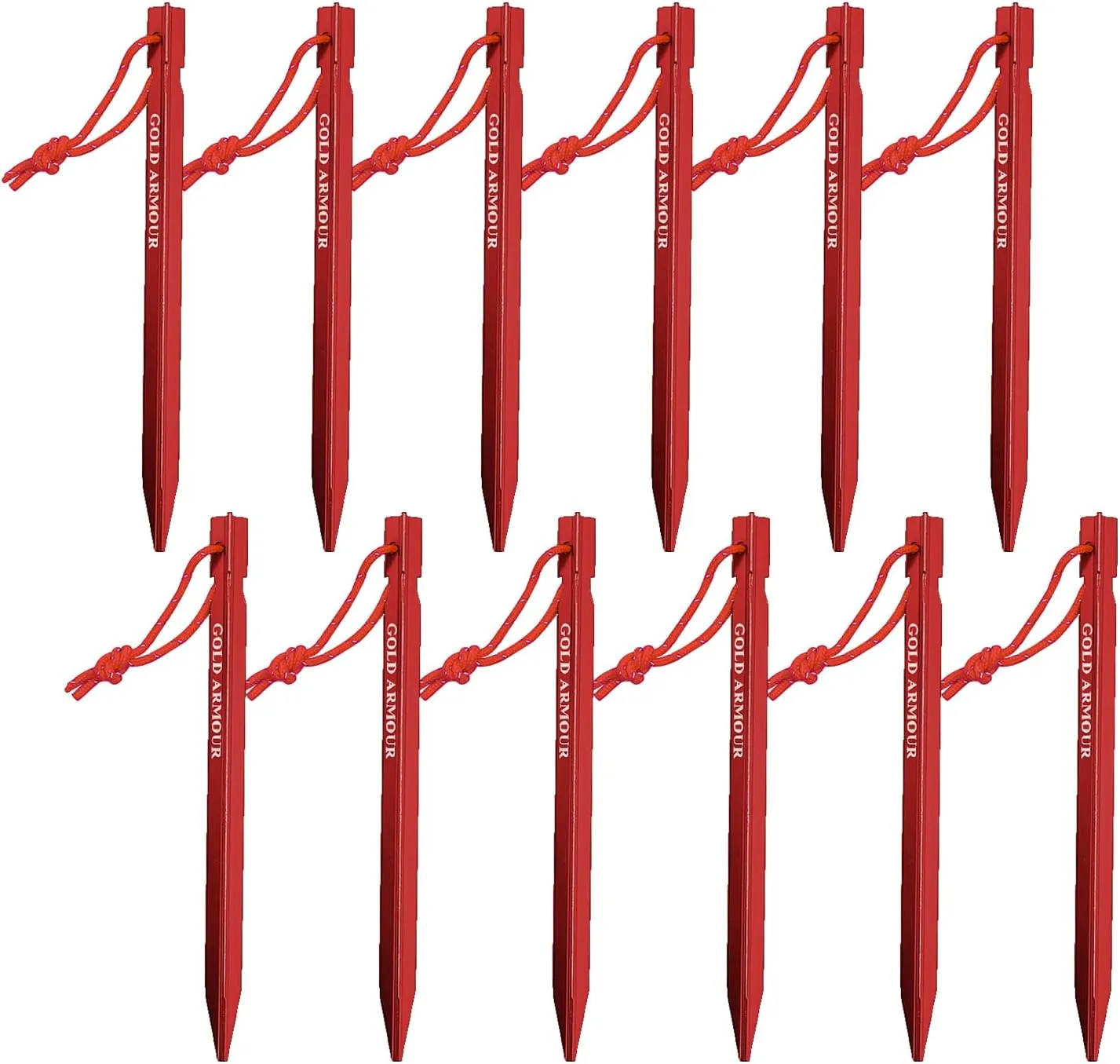 Aluminum Tent Stakes, 12-Pack