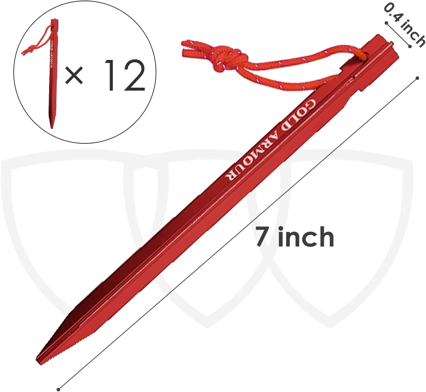 Aluminum Tent Stakes, 12-Pack
