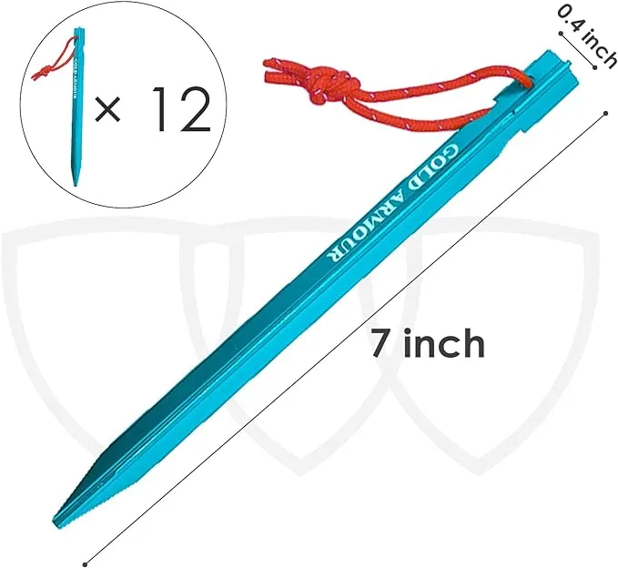 Aluminum Tent Stakes, 12-Pack