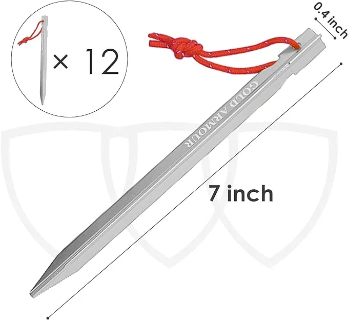 Aluminum Tent Stakes, 12-Pack
