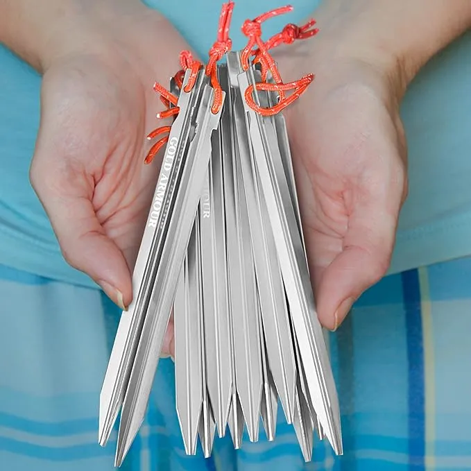 Aluminum Tent Stakes, 12-Pack