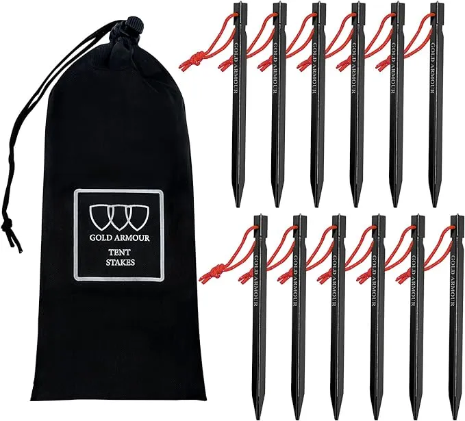 Aluminum Tent Stakes, 12-Pack
