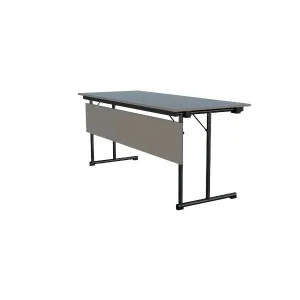 Ash Classroom Rectangle Table L 120 x W 45 x H 75 cm, MDF Laminated Table Tops With Black Metal Folding Legs.