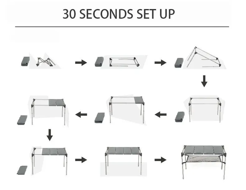BLACKDEER Geometric Folding Table