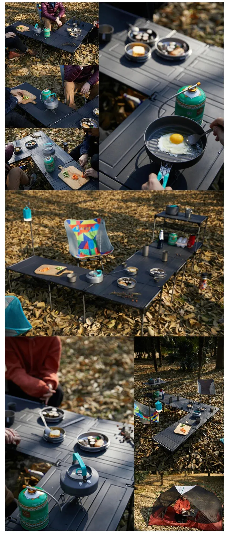BLACKDEER Geometric Folding Table