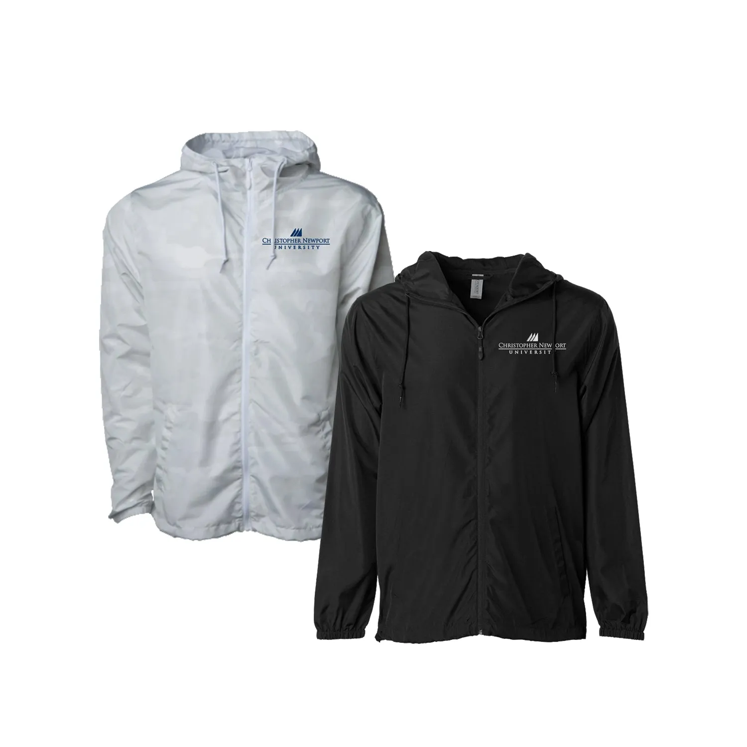 Christopher Newport University Full Zip Windbreaker - Embroidered choice of CNU Logo