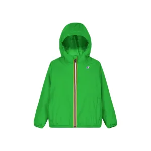 CLAUDE - KIDS PACKABLE FULL ZIP RAIN JACKET IN GREEN FLUO