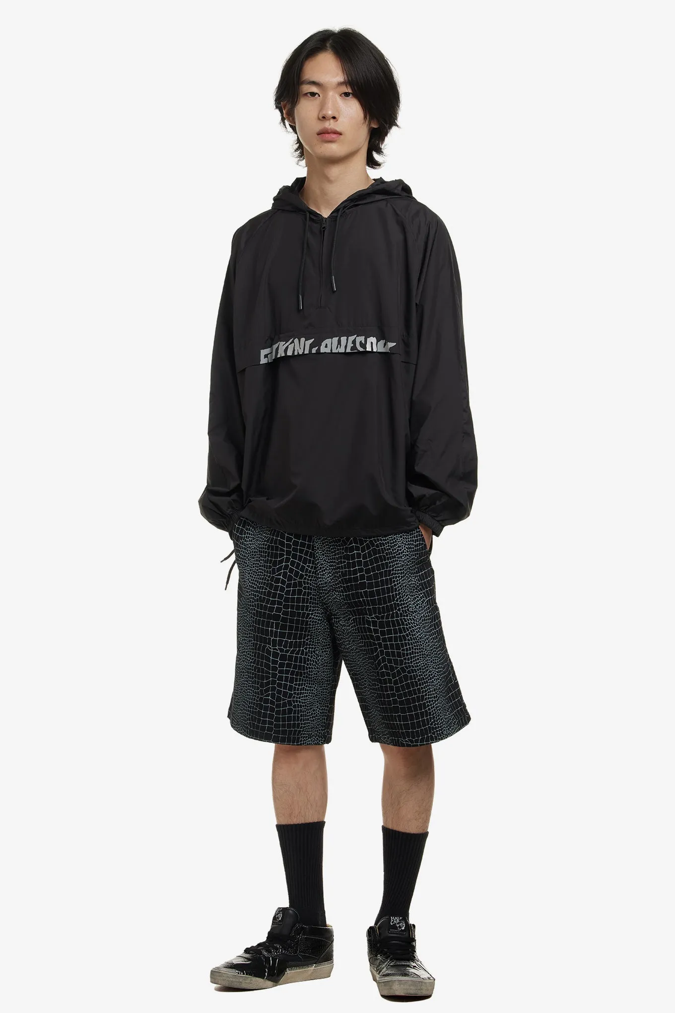 CUT OFF LOGO ANORAK PULLOVER