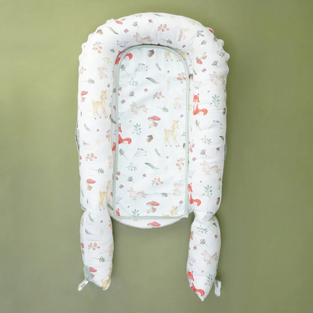 Fancy Fluff Organic Baby Cocoon -  Woodland