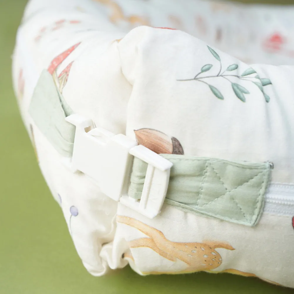 Fancy Fluff Organic Baby Cocoon -  Woodland