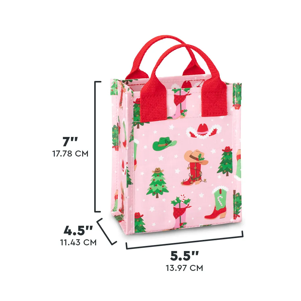Howdy Holidays Reusable Gift Bag Mini
