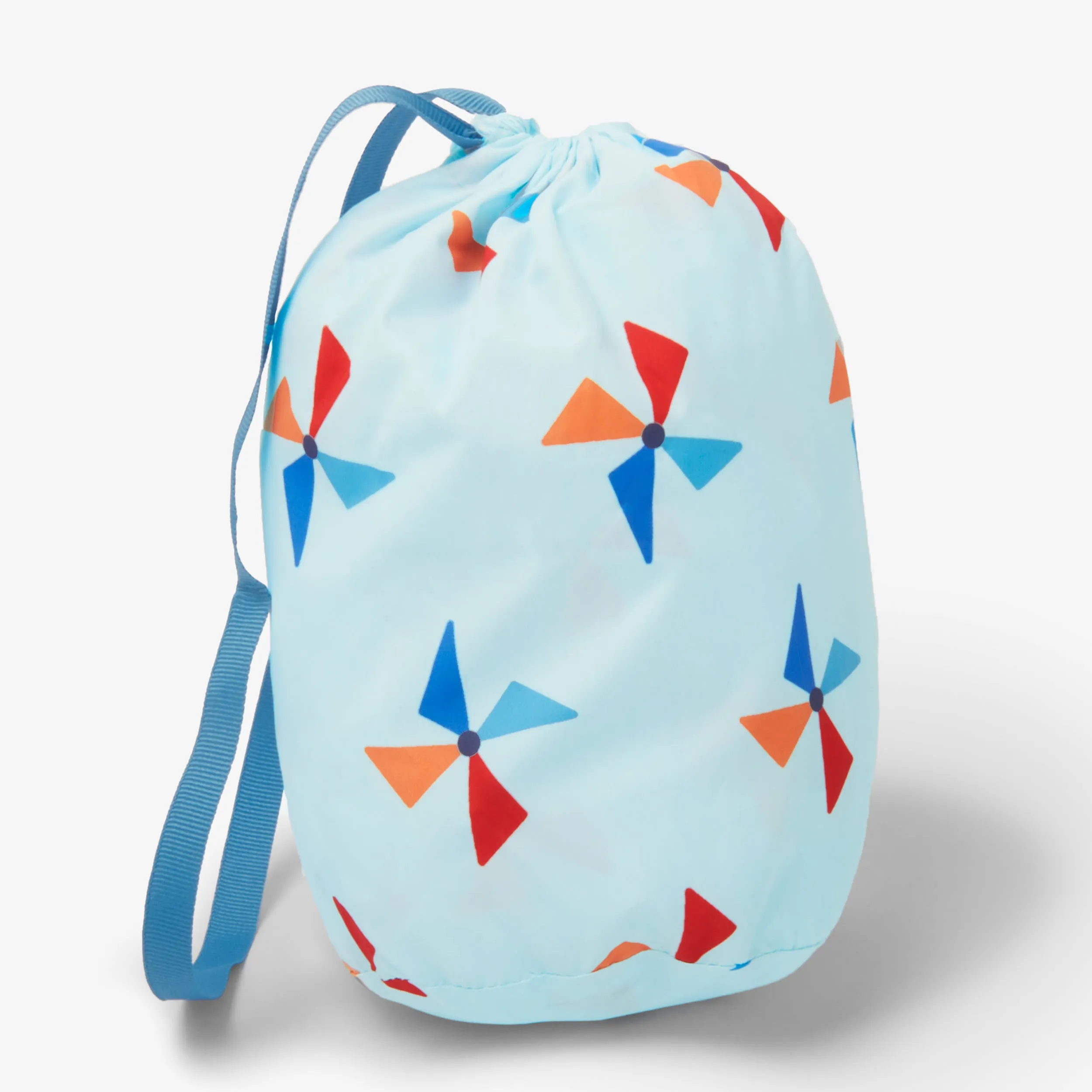 Kids packable windbreaker in pinwheels