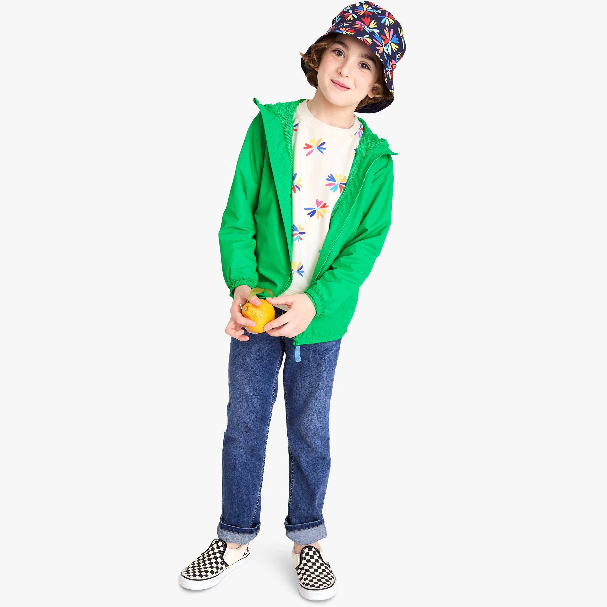 Kids packable windbreaker