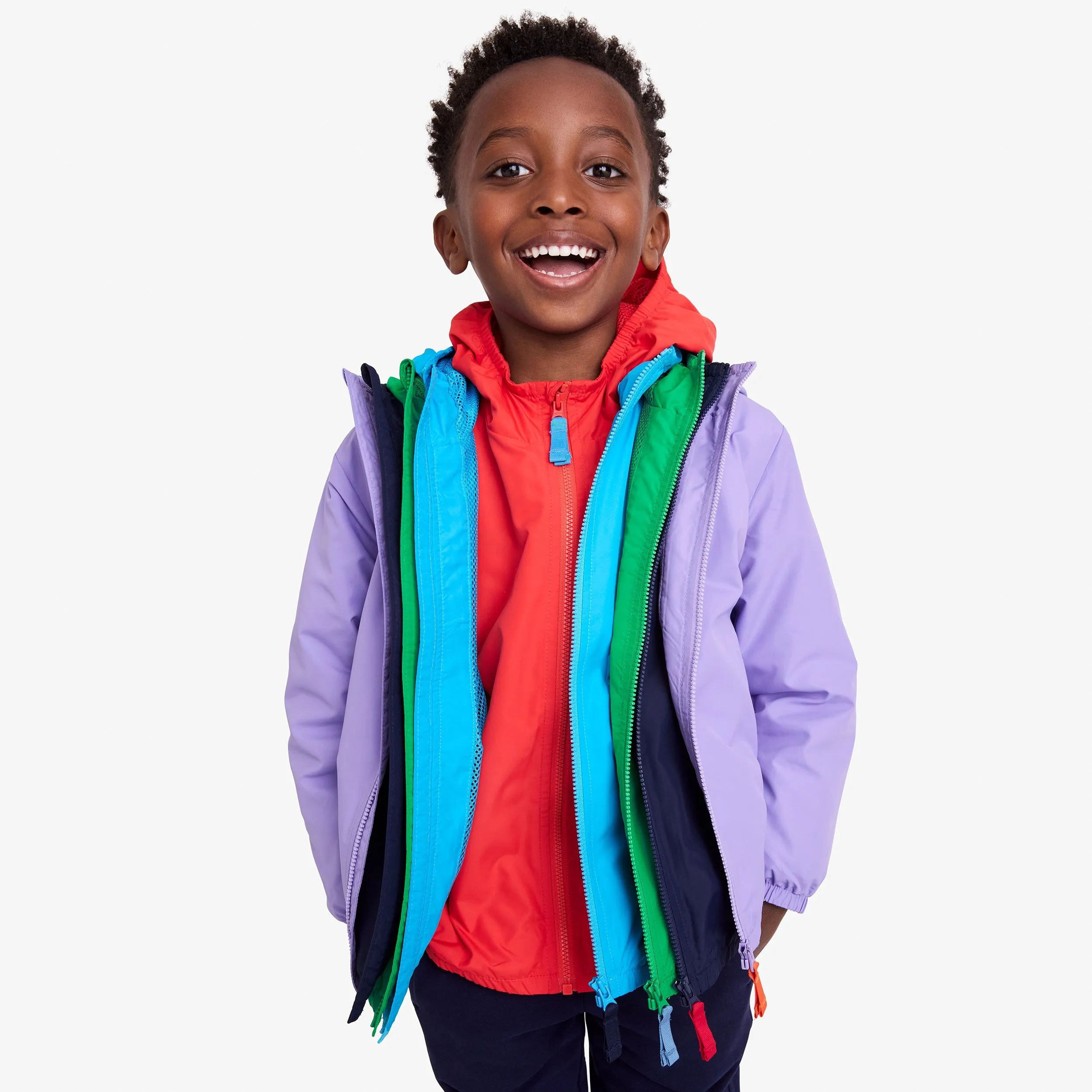 Kids packable windbreaker