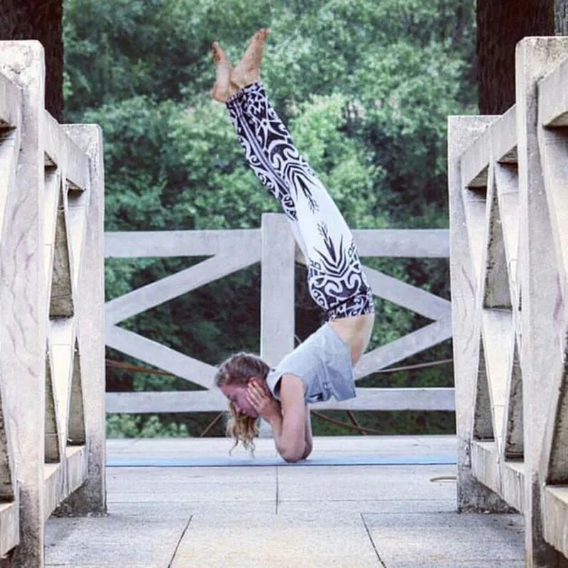 Malosi Samoan - Maori Fusion Tattoo Inspired Long Yoga Pants / Leggings