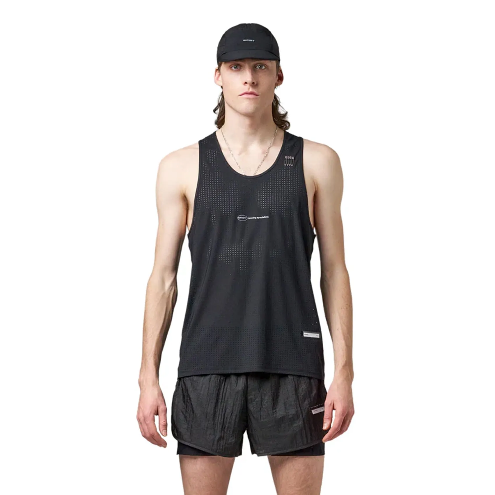 Mens Satisfy Space-O Running Singlet