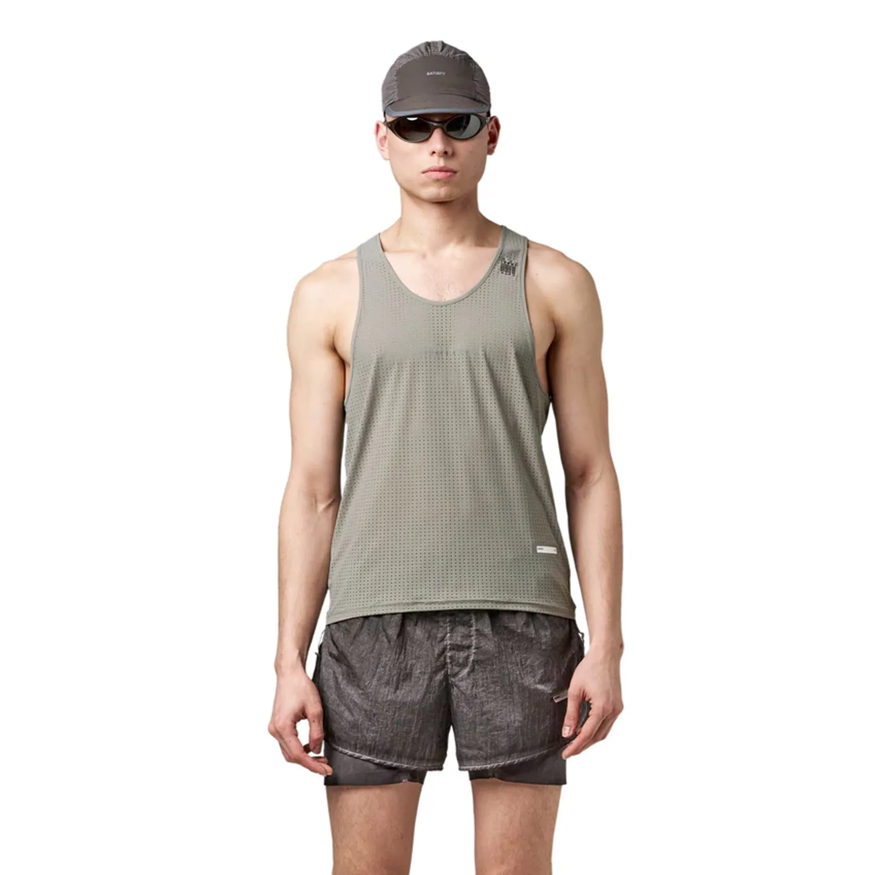 Mens Satisfy Space-O Running Singlet