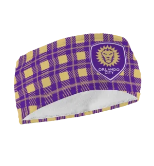 Orlando City SC Fleece Headband: Plaid
