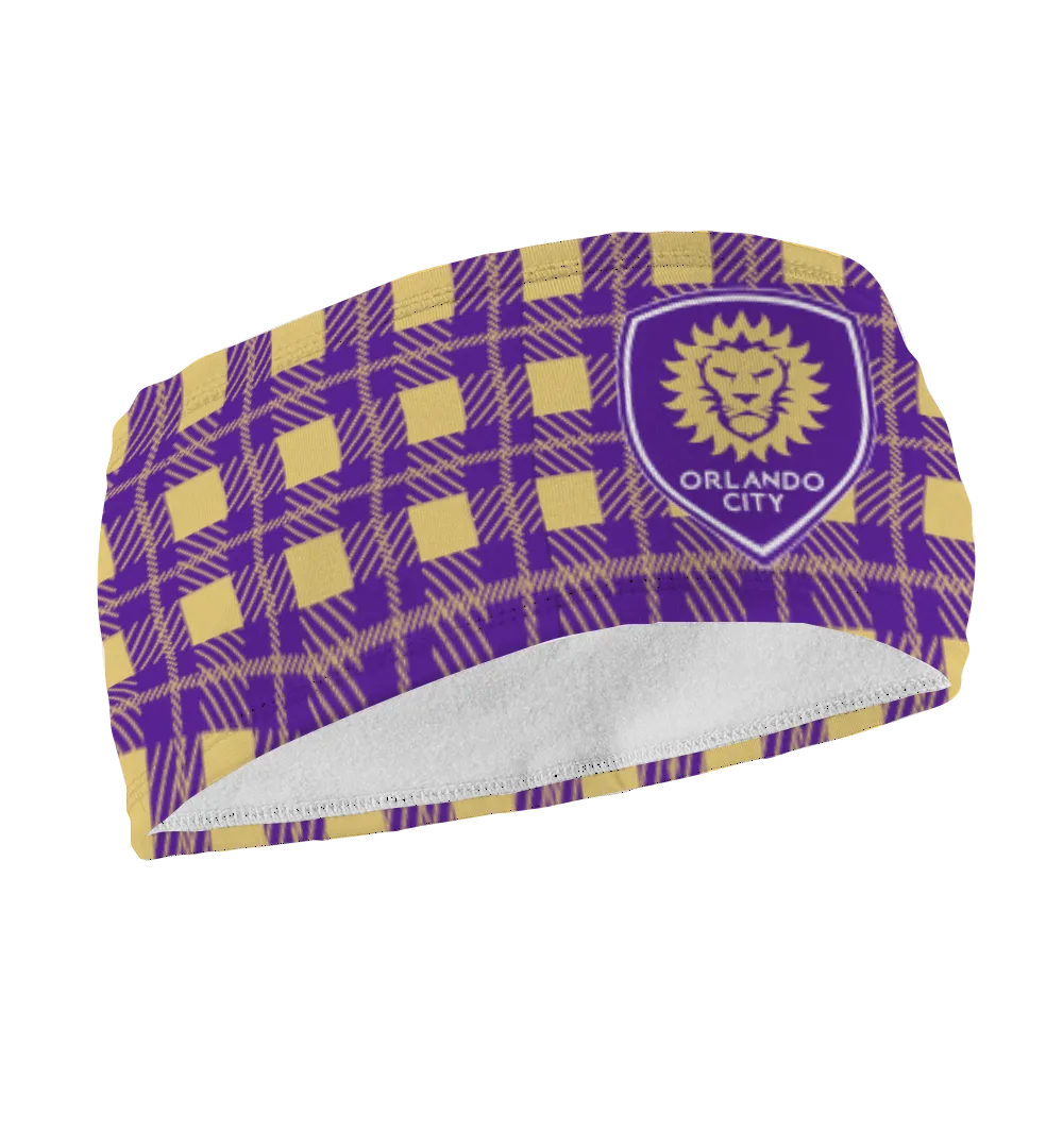 Orlando City SC Fleece Headband: Plaid