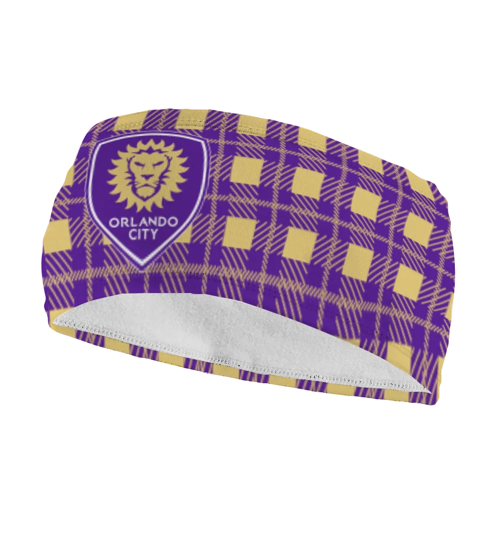 Orlando City SC Fleece Headband: Plaid