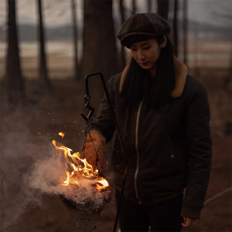 Outdoor Triangle Fire Pit For Campfire