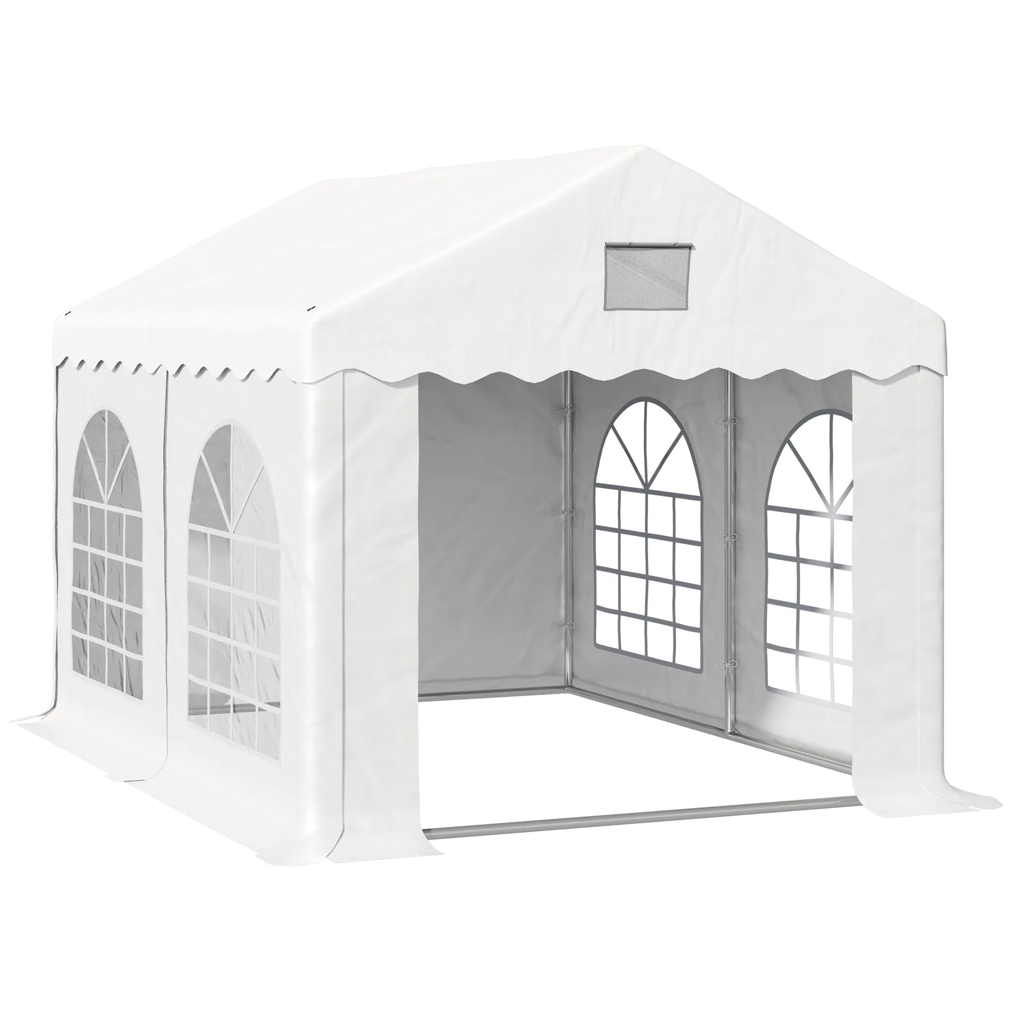 Outsunny 4 x 3 m Patio Garden Party Canopy, BBQ, Camping Gazebo Trent for Garden