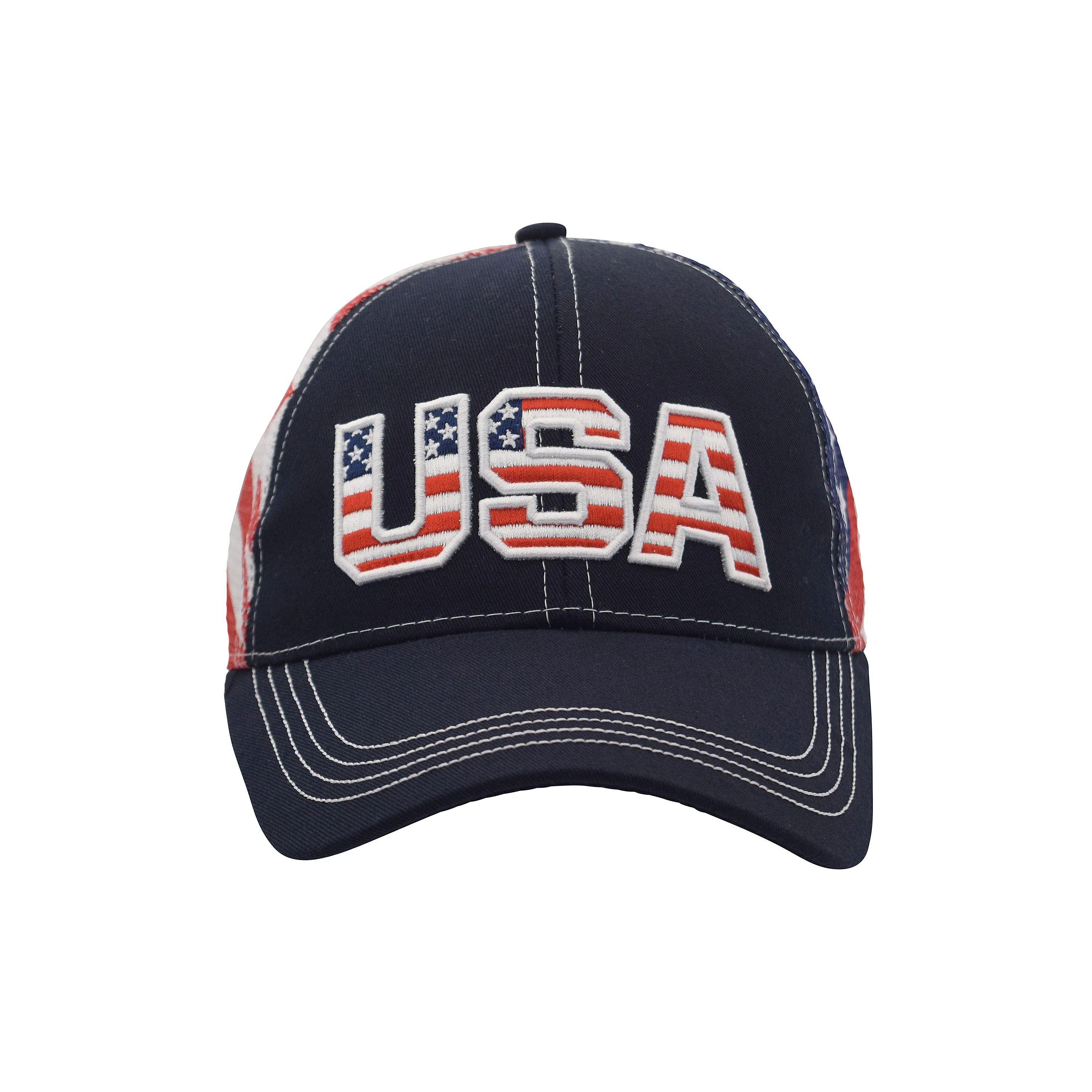 Patriotic USA Cotton Twill Mesh Hat