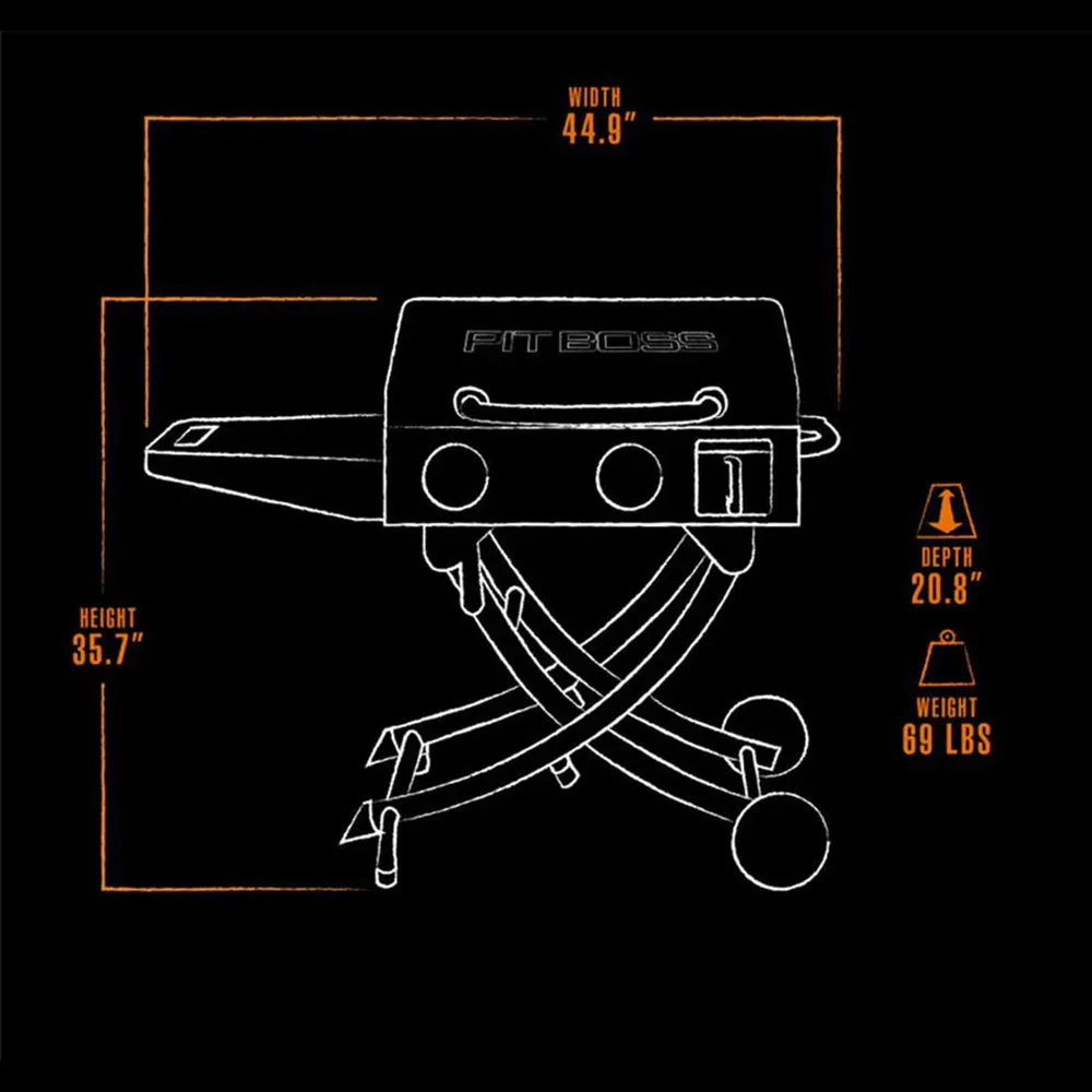 Pit Boss Sportsman Portable Gas Griddle with Folding Legs PB2BSPS 10642