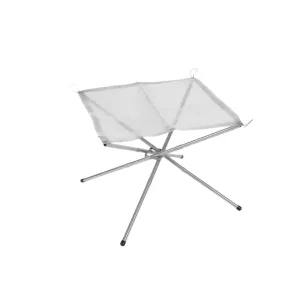 Portable And Foldable Stainless Steel Camping Collapsible Mesh Fire Pit 1831300
