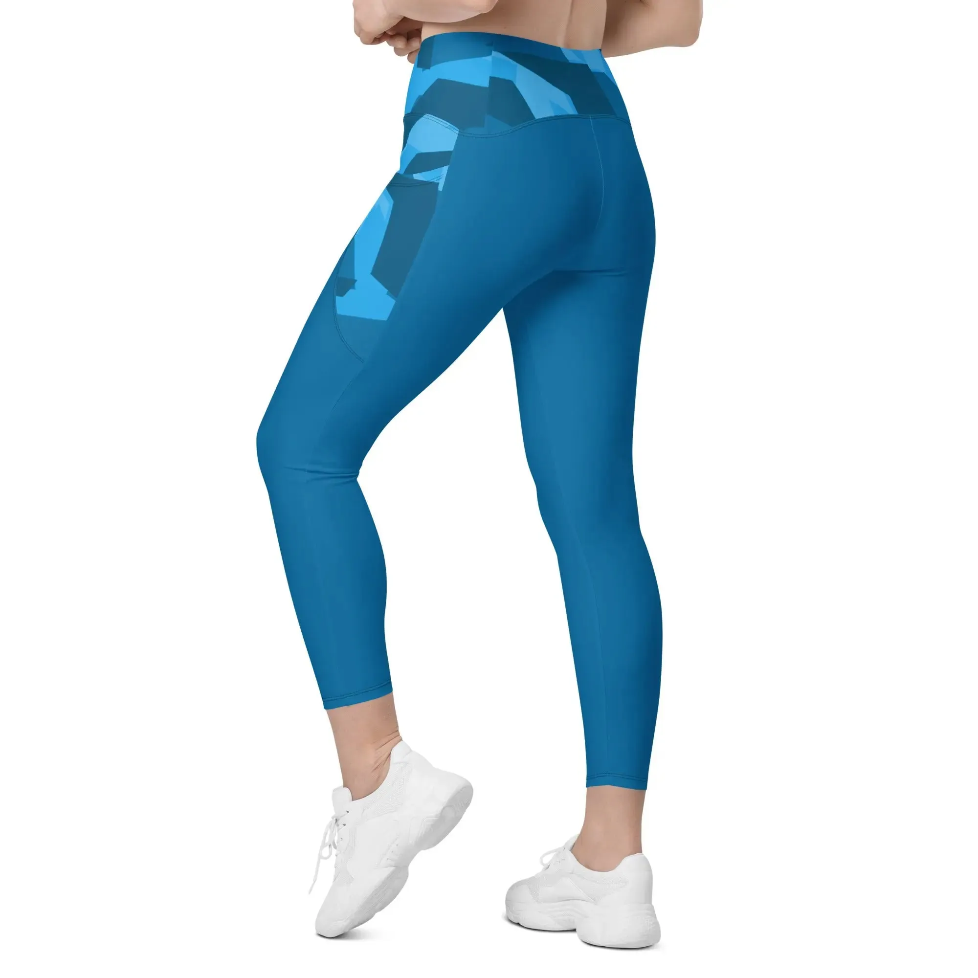 Queen Savage Blue Yoga Tights with Pockets