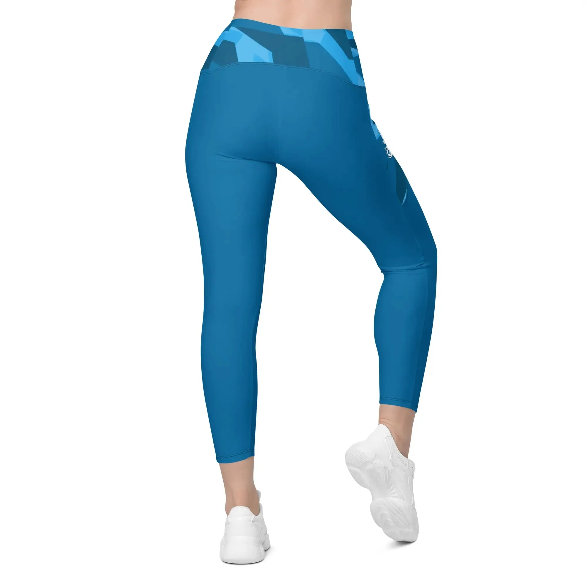 Queen Savage Blue Yoga Tights with Pockets