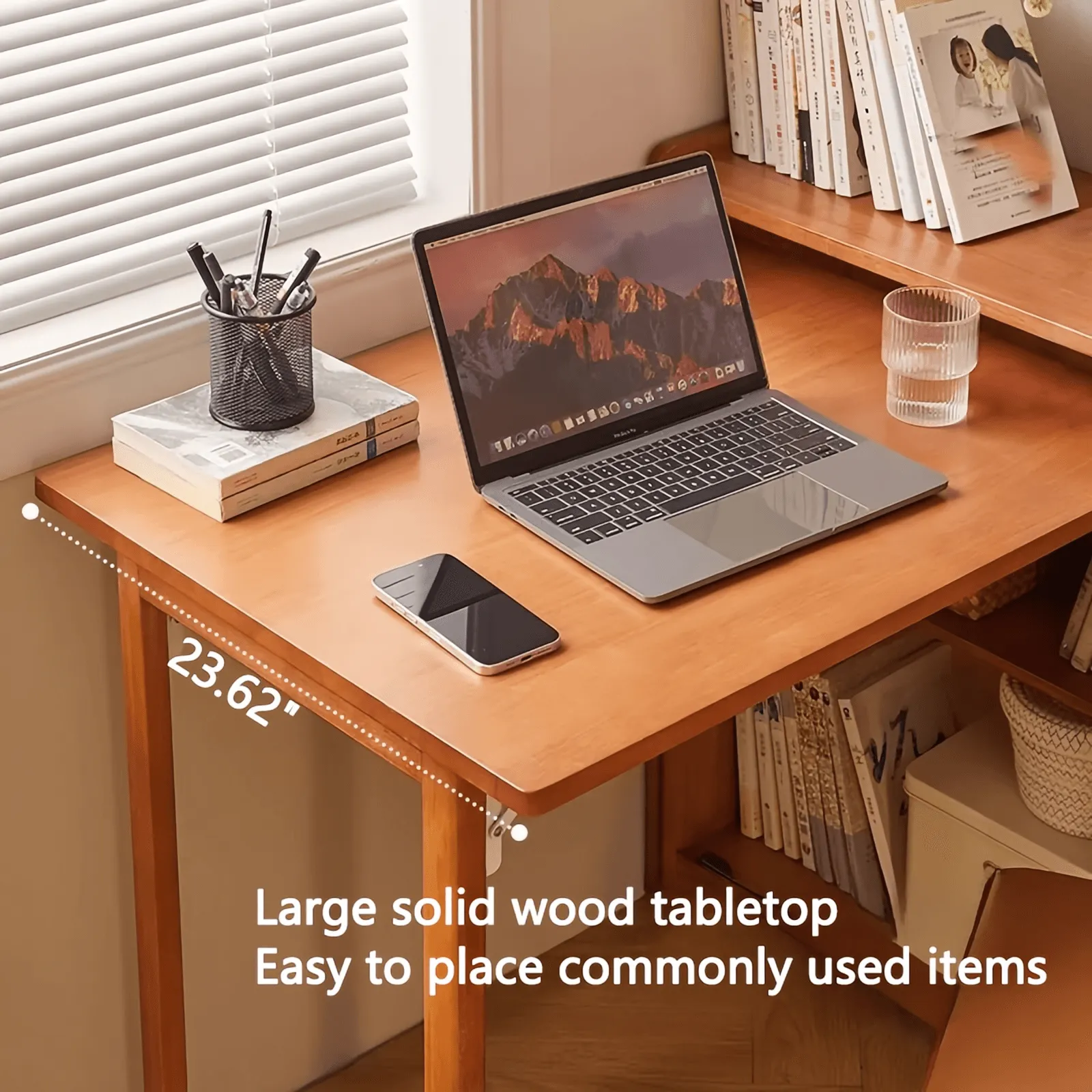 Square Fold Out Table Collapsible Table Wooden Foldable Desk Folding Side Table