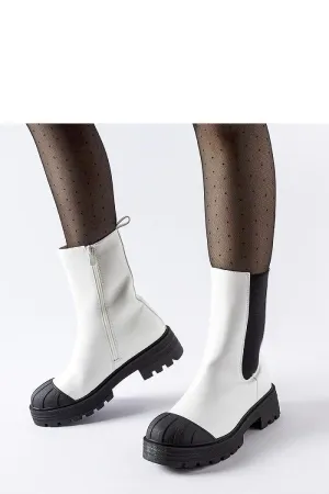 White classic insulated sable boots