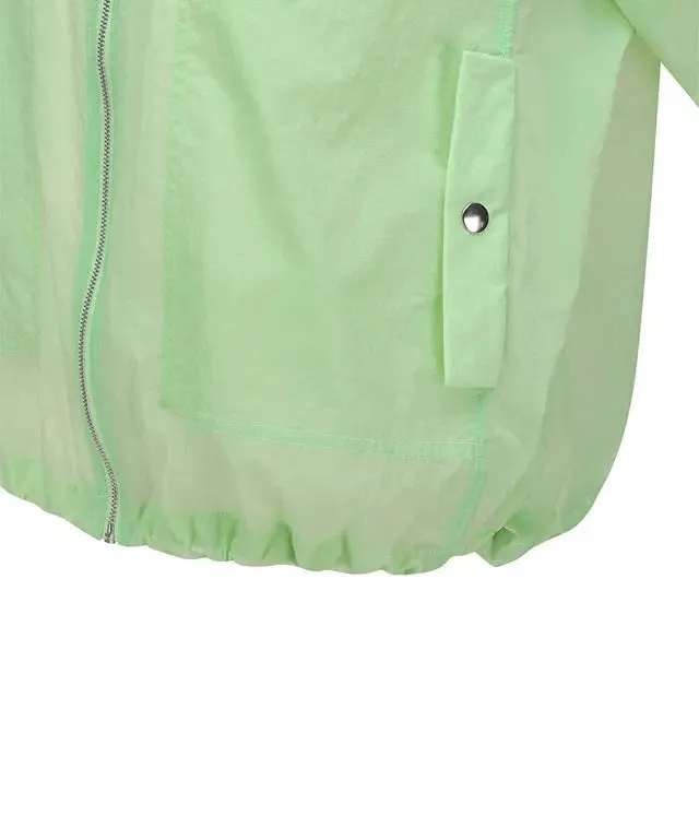 Women's Customizable Fit Lightweight Windbreaker Jacket with Packable Design