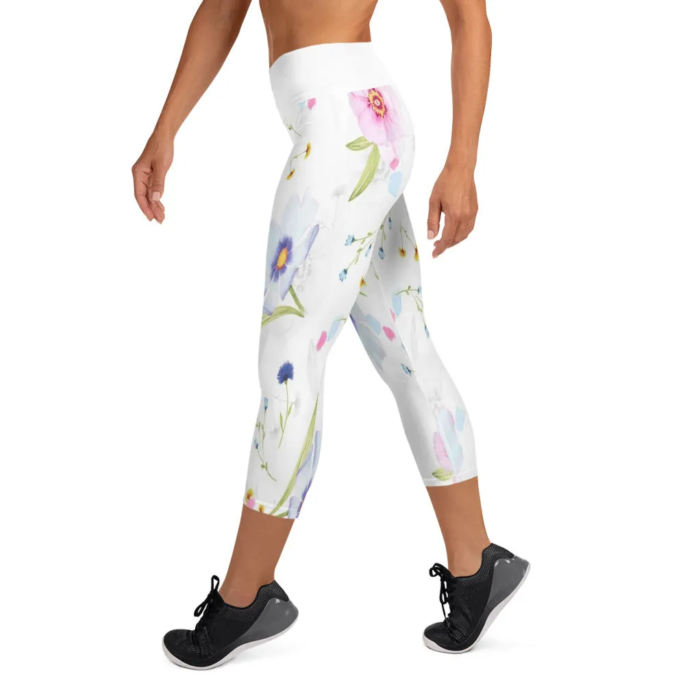 Womens Yoga Pants Capri Wide Leg Comfy Drawstring Loose Lounge Workout