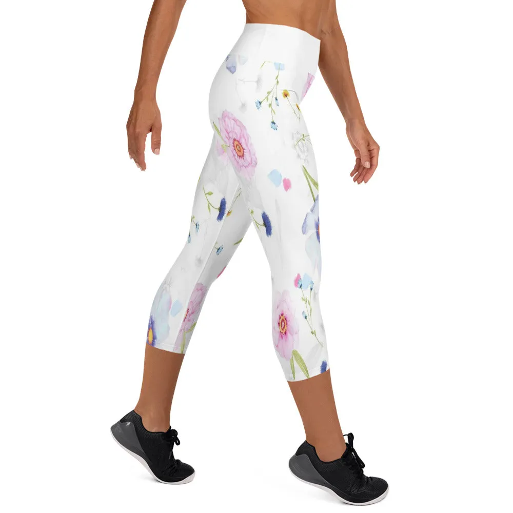 Womens Yoga Pants Capri Wide Leg Comfy Drawstring Loose Lounge Workout